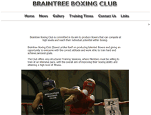Tablet Screenshot of braintreeboxingclub.co.uk